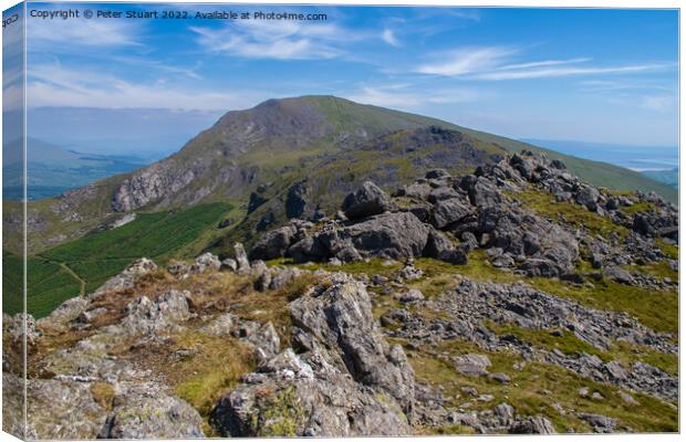 Moel Hebog is a mountain in Snowdonia, north Wales Canvas Print by Peter Stuart