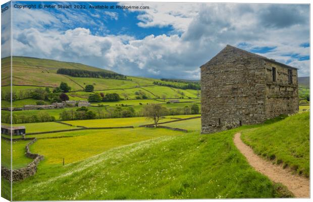 On the Coast to Coast long distance footpath walk  Canvas Print by Peter Stuart