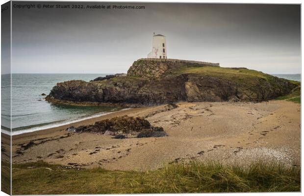 The Tower at Llanddwyn Island Anglesey. Canvas Print by Peter Stuart