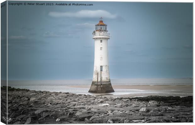 New Brighton Lighthouse (also known as Perch Rock Lighthouse and Canvas Print by Peter Stuart