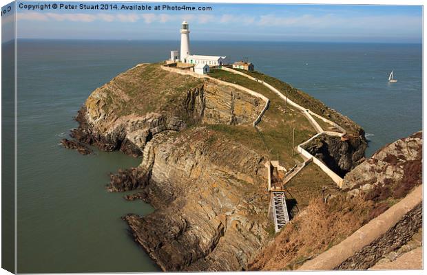  South Stack Lighthouse Canvas Print by Peter Stuart
