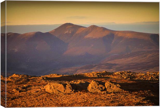  Skiddaw by Sunlight Canvas Print by Peter Stuart