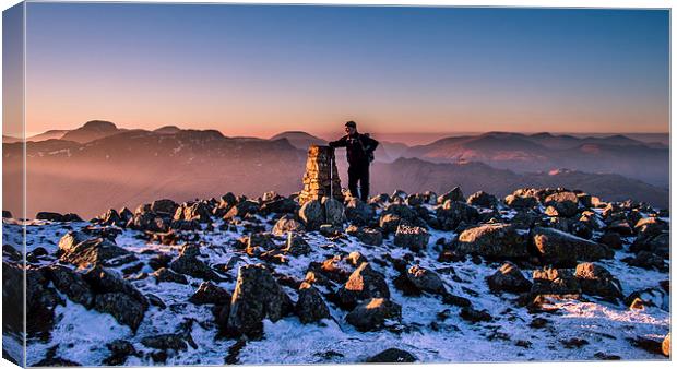  Sunset on High Raise Canvas Print by Peter Stuart