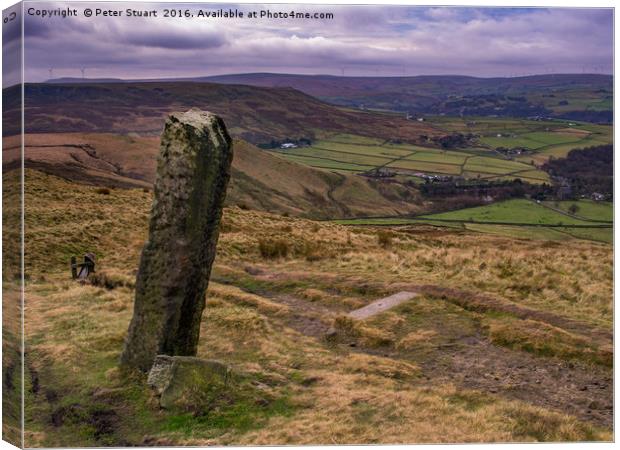 Withens Gate, Pennine Way Canvas Print by Peter Stuart
