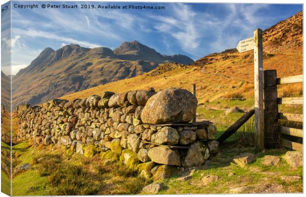 The Langdale Pike Canvas Print by Peter Stuart