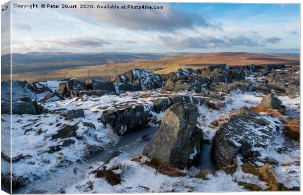 Great Whernside from Kettlewell Canvas Print by Peter Stuart