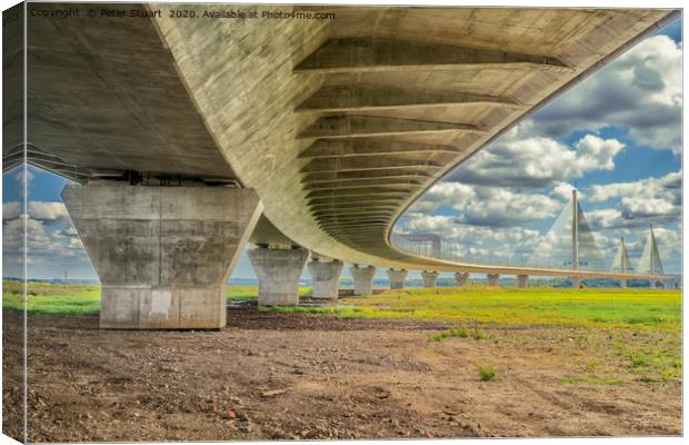 Mersey Gateway Bridge Canvas Print by Peter Stuart