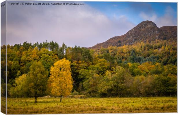 Ben A'an is a hill in the Trossachs Canvas Print by Peter Stuart