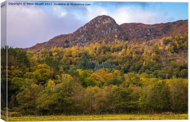 Ben A'an is a hill in the Trossachs Canvas Print by Peter Stuart