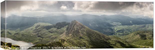 View from the top of Mount Snowdon Canvas Print by Dan Hopkins