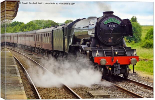 60103 Flying Scotsman at Hellifield. Canvas Print by David Birchall