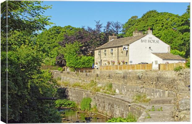 The Bay Horse pub at Roughlee, Lancashire. Canvas Print by David Birchall
