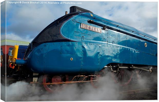 Steam locomotive A4 Bittern Profile Canvas Print by David Birchall