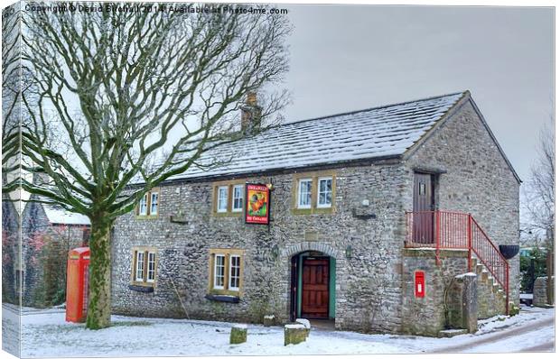 Cock and Pullet pub at Sheldon, Derbyshire. Canvas Print by David Birchall