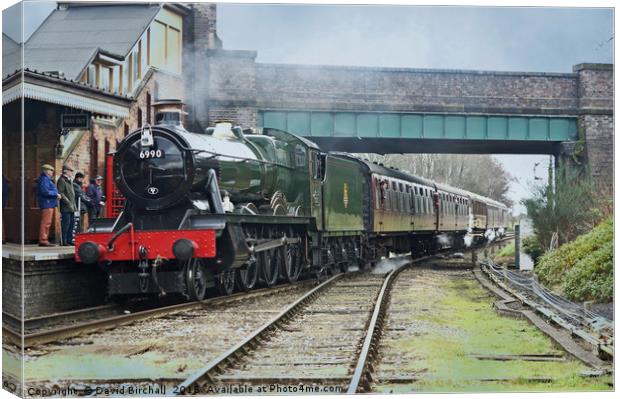6990 Witherslack Hall arriving at Quorn and Woodho Canvas Print by David Birchall