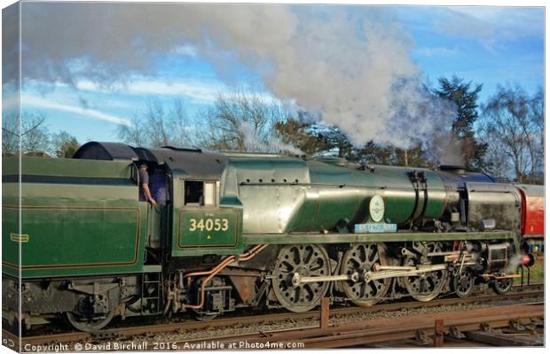 Steam train elegance - 34053 Sir Keith Park Canvas Print by David Birchall