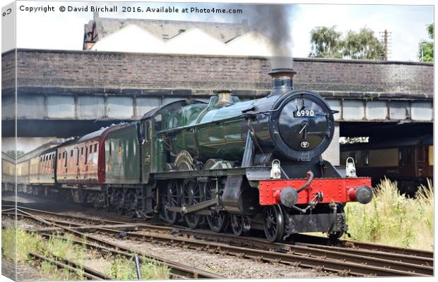 6990 Witherslack Hall departs Loughborough Canvas Print by David Birchall