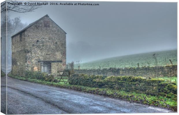 Old Barn On A Frosty Day Canvas Print by David Birchall