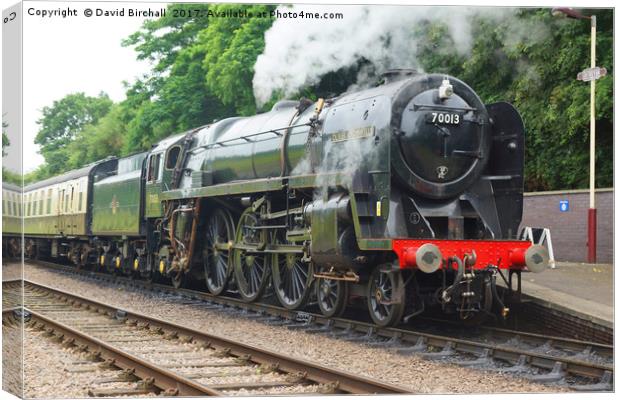 70013 Oliver Cromwell at Leicester Canvas Print by David Birchall