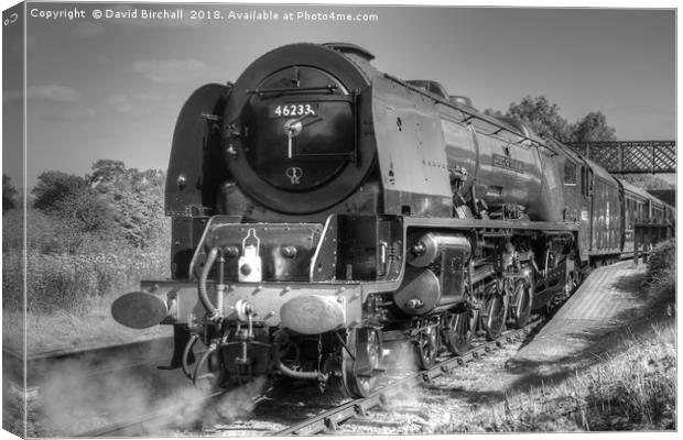 46233 Duchess Of Sutherland at Butterley. Canvas Print by David Birchall