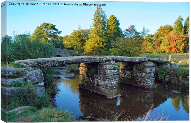 Dartmoor Clapper Bridge Canvas Print by David Birchall