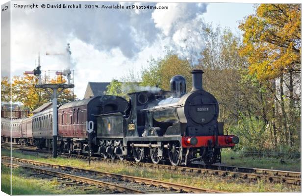 Vintage steam locomotive 52322 Canvas Print by David Birchall