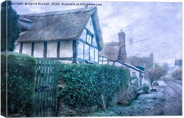 English Olde World Cottages. Canvas Print by David Birchall