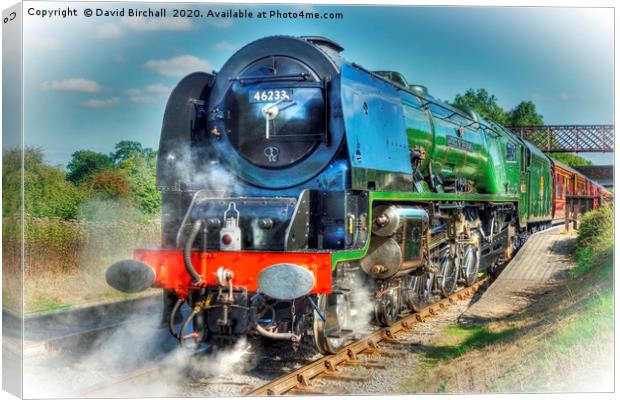 46233 Duchess Of Sutherland at Butterley. Canvas Print by David Birchall