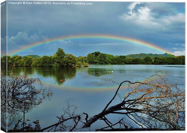 Reflections of a Rainbow Canvas Print by Alan Sutton