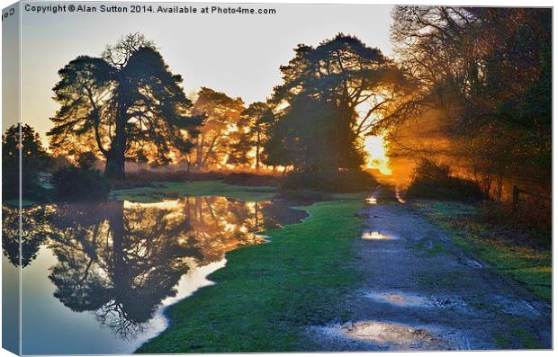 Early reflections Canvas Print by Alan Sutton