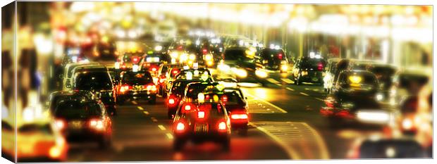 Traffic at night Canvas Print by magda barcentewicz