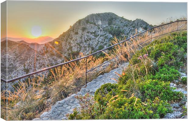 Summer sunset in the Andalusian mountains Canvas Print by Levente Baroczi