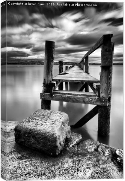 Culross Pier Canvas Print by bryan hynd