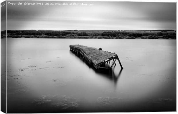 Jetty at Loch Fitty Canvas Print by bryan hynd