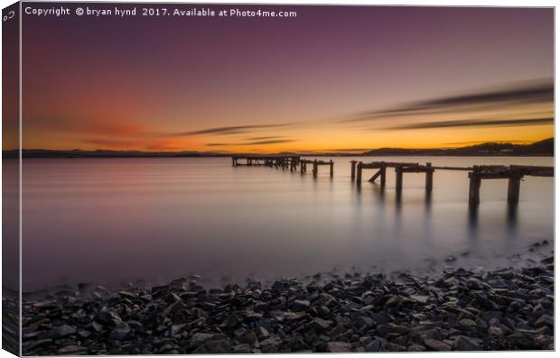 Hawkcraig Sunset Canvas Print by bryan hynd