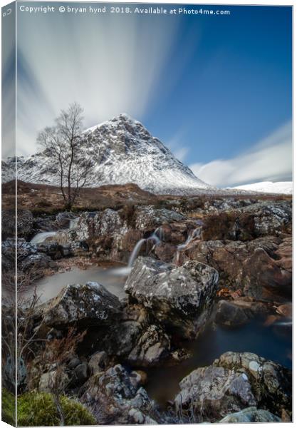 Etive Mor Portrait  Canvas Print by bryan hynd