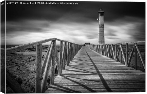 Morro Jable Lighthouse Canvas Print by bryan hynd