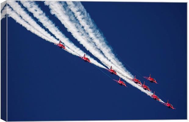 The Red Arrows Canvas Print by Dan Kemsley