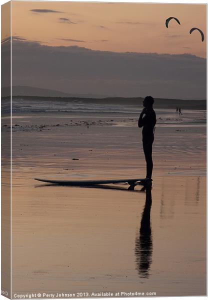 Surfer Canvas Print by Perry Johnson