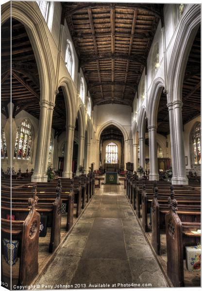 St Neots Church Canvas Print by Perry Johnson
