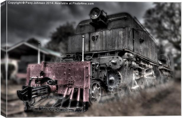  Train 87 Canvas Print by Perry Johnson