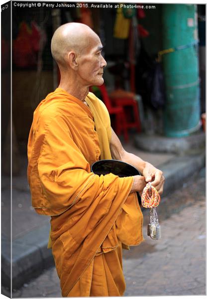 Malaysian Monk  Canvas Print by Perry Johnson