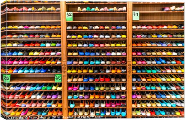 Shoes anyone? Canvas Print by Perry Johnson