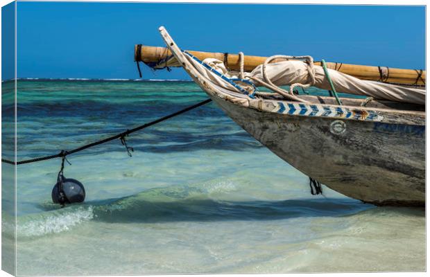 Zanzibar Dhow Canvas Print by Perry Johnson