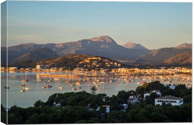 Badia de Pollensa  Canvas Print by Perry Johnson