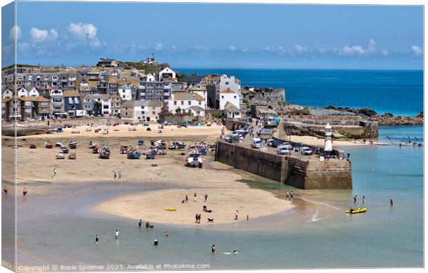 Smeaton's Pier St Ives Cornwall Canvas Print by Rosie Spooner
