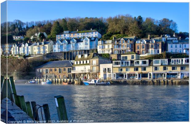 Early morning on The River Looe Canvas Print by Rosie Spooner