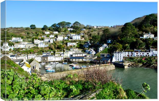 Polperrro in Cornwall Canvas Print by Rosie Spooner