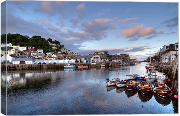 Early evening at Looe Canvas Print by Rosie Spooner