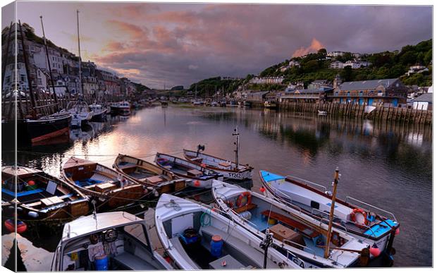 Sunset on the Looe River Canvas Print by Rosie Spooner